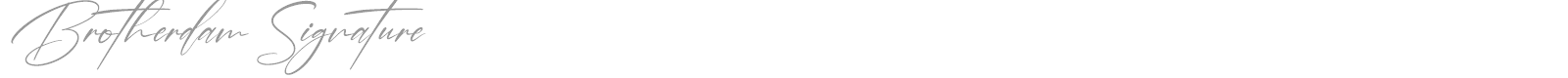 Brotherdam Signature font preview